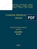 Standar Perencanaan Irigasi Kriteria Perencanaan Bagian Saluran KP 03 LG427