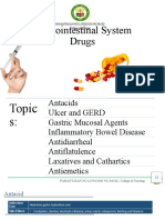 Gastrointestinal System Drugs: Pamantasan NG Lungsod NG Pasig College of Nursing