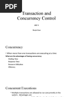 SCHEDULES in Transaction and Concurrency Control