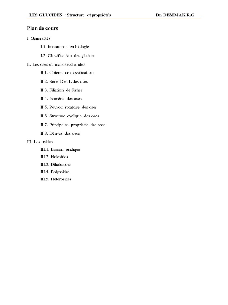 Classification des glucides et oses | PDF | Glucide | Glucose