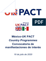 UK PACT - México: Convocatoria de manifestaciones de interés