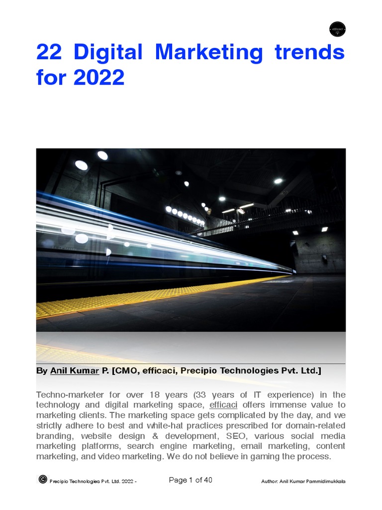 22 Digital Marketing Trends for 2022 | PDF | Digital Marketing | Social ...