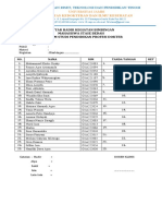 ABSEN KEGIATAN MAHASISWA 11 Juli - 17 September 2022