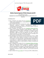 Bolivia: Decreto Supremo #922, 29 de Junio de 2011