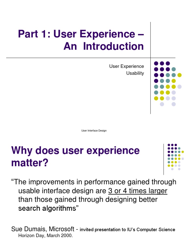 1 User Experience | PDF | Usability | User Interface Design