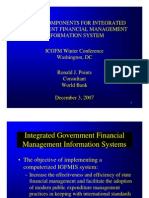 Design Components For Integrated Government Financial Management Information System