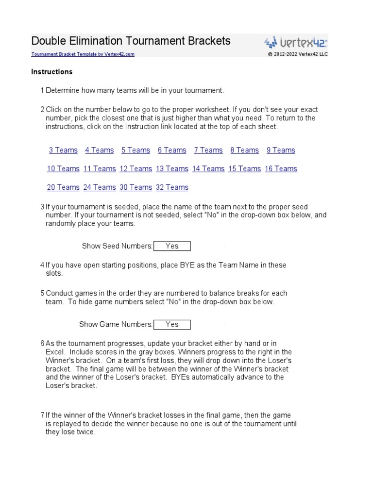 Double Elimination Bracket | PDF | Tournament | Competition