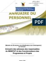 Annuaire Des Adresses Des Responsables Du MINEPAT Édition 2022