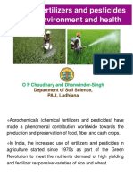 Effect of Fertilizers and Pesticides Use On Environment and Health