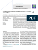 Evaluation of Noise Pollution Related To Human Perception in A Campus in Brasil