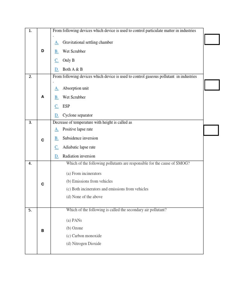 Industrial Air Pollution Control Devices | PDF | Stratosphere ...