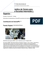 Ciencia Puerto Rico - Internado Biomedico de Verano para Estudiantes de Escuelas Intermedia y Superior - 2015-07-15