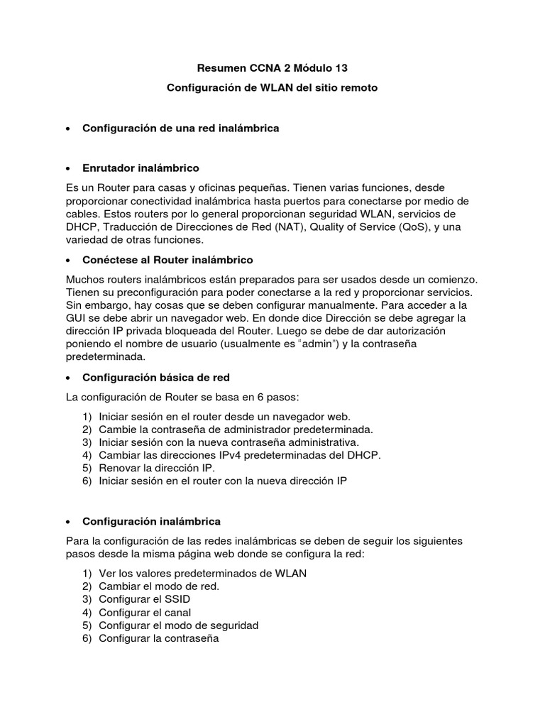Resumen ccna 2 m dulo 13 juan esteban prendas miranda pdf enrutador