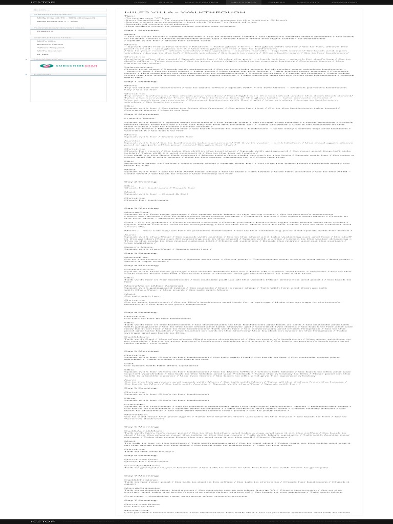 Milf S Villa Walkthrough Icstor Pdf Bedroom Room