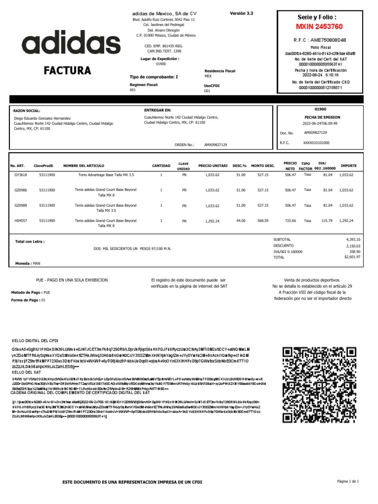 Factura MXIN 2453760 PDF