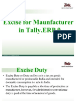 Excise For Manufacturers in Tally - Erp9 2