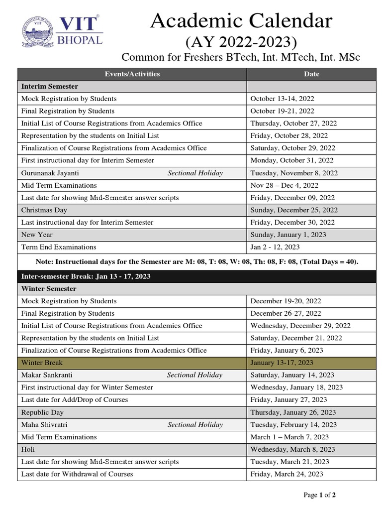 Acedemic Calender PDF Academic Term Social Institutions