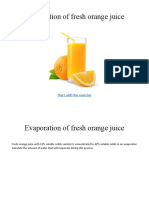 Exercise 0.3 Evaporation of Fresh Orange Juice