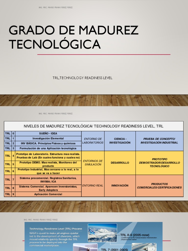 Grado de Madurez Tecnológica: TRL, Technology Readiness Level | PDF