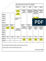 Planificación semanal de actividades médicas y académicas