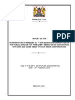 Workshop Report on Strategies to Fight&Eliminate Corruption in the Public Service -February,2010-1