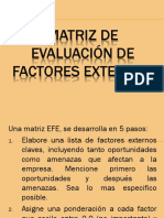 Matriz de Evaluación de Factores Externos