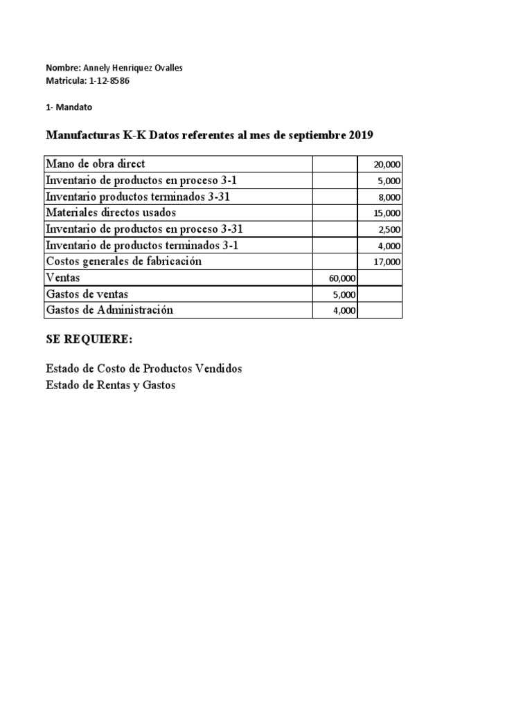 Cálculo de Costos y Ventas Noviembre | PDF | Inventario | Business