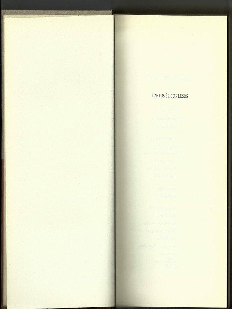 Cantos Épicos Rusos - Gredos | PDF