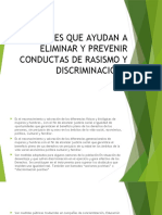 Definiciones Que Ayudan A Eliminar y Prevenir Conductas de Rasismo y Discriminación