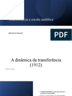 Transferência e Escuta Analítica