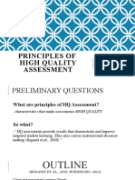 Principles of HQ Assessment