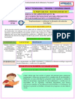 Experiencia de Aprendizaje #06 - Actividad #03 - 1ero y 2do - Ciencia y Tecnologia - 00001