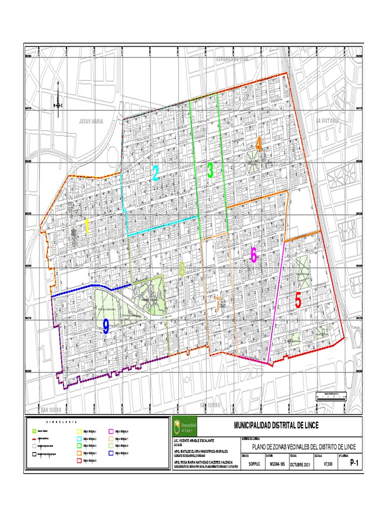 Plano de Zona Vecinal Del Distrito de Lince PDF