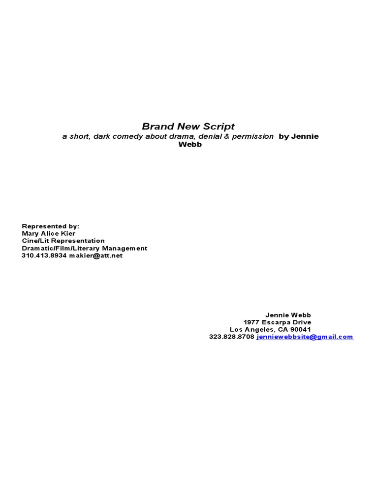 Brand New Script Jennie b 2019 PDF Bipolar Disorder Obsessive