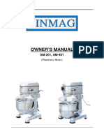 Planetary Mixer Owner's Manual