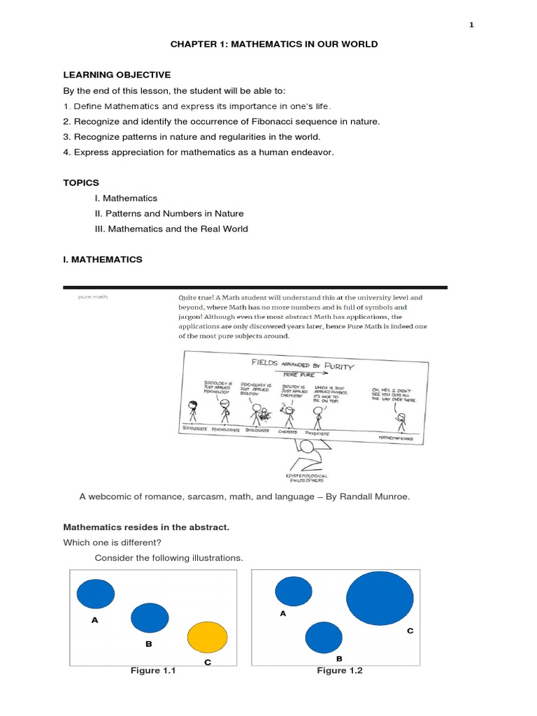 Chapter 1 mathematics in our world for pdf download free pdf