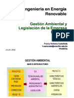 Gestión ambiental y legislación en energías renovables