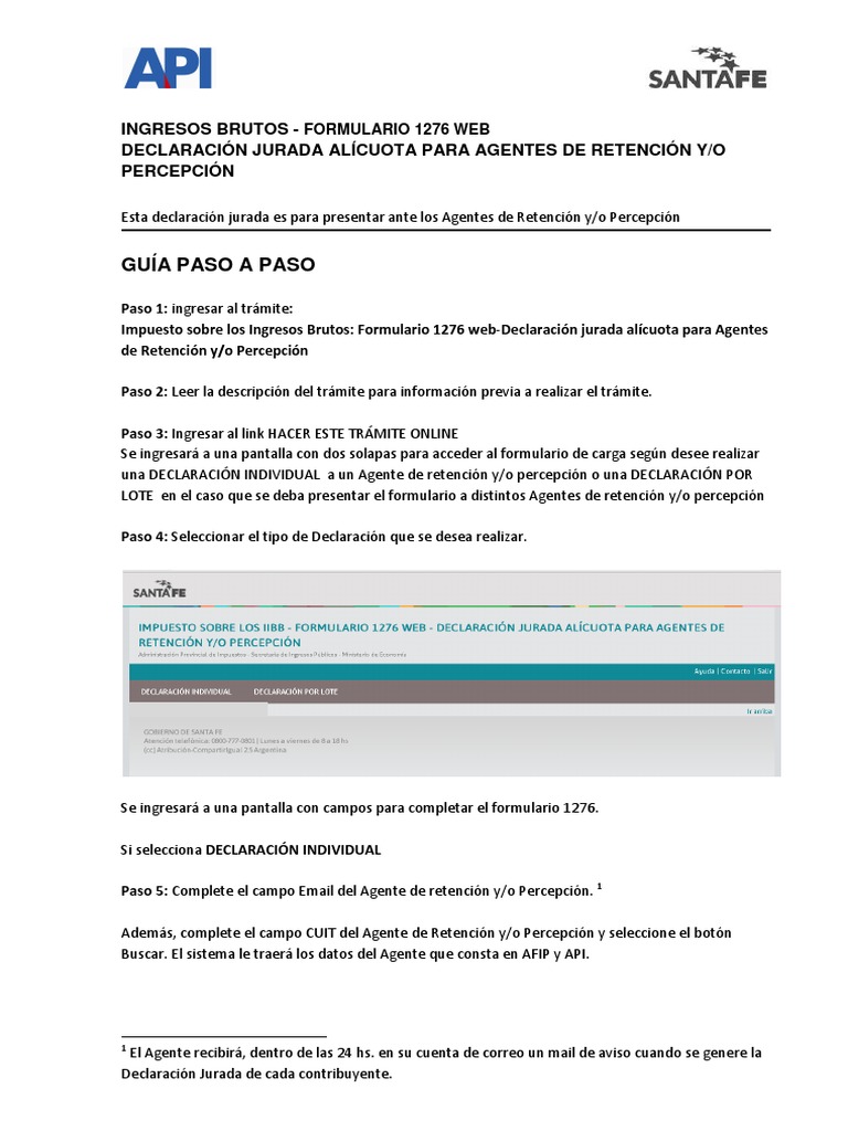 Gu a paso a paso para completar el formulario 1276 web 030318