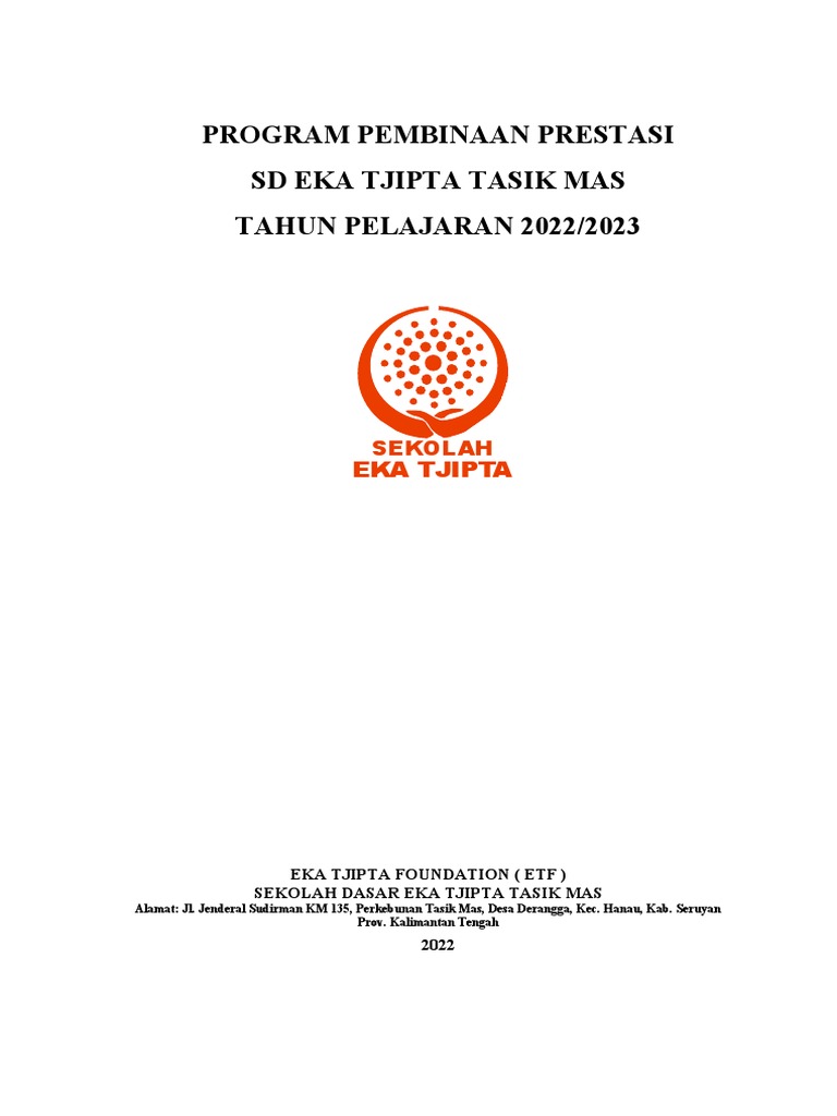 Program Pembinaan Prestasi SD Eka Tjipta | PDF | Karier & Perkembangan ...