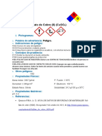 Hoja de Seguridad Del Sulfato de Cobre (LL) (CuSO4)