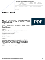 NEET Chemistry Chapter Wise Mock Test - Equilibrium - CBSE Tuts