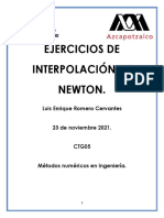 Ejercicios Interpolacion de Newton