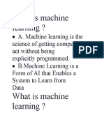 What Is Machine Learning ?