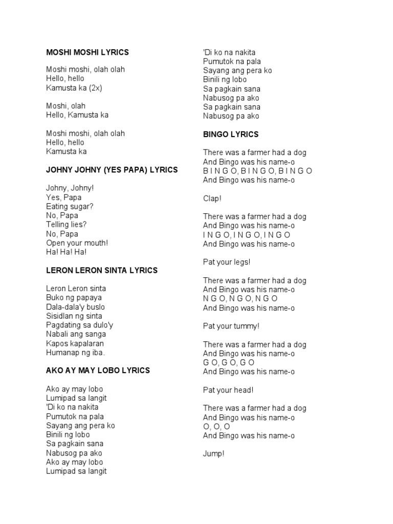 Lyrics | PDF