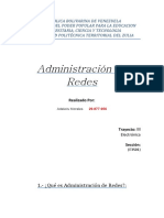 Cuarto Trabajo de Redes, Administración de Redes