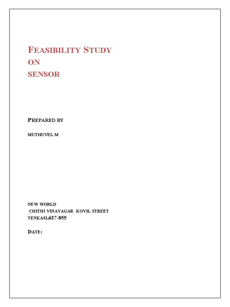 Feasibility Study Template | PDF | Feasibility Study | Business