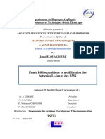 Étude Bibliographique Et Modélisation Des Batteries Li-Ion Et Des BMS