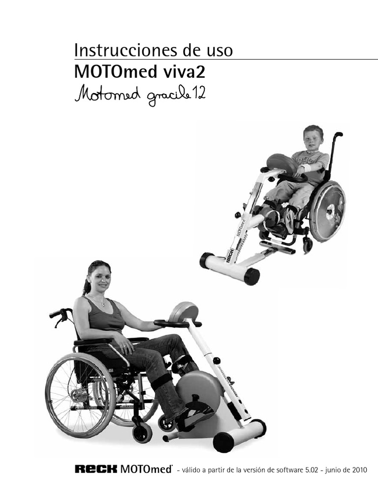 Manual Usuario Motomed Viva 2 Gracile | PDF | Rodilla | Menú (Computación)