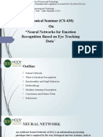 Technical Seminar (CS-430) On "Neural Networks For Emotion Recognition Based On Eye Tracking Data"