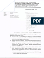 Surat Peringatan HUT KORPRI Korwil Dan Satpen